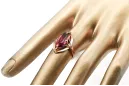 Originálny vinobranie 14K Produkt s ružovým zlatom Ruby Ring Vintage šperky VRC047R